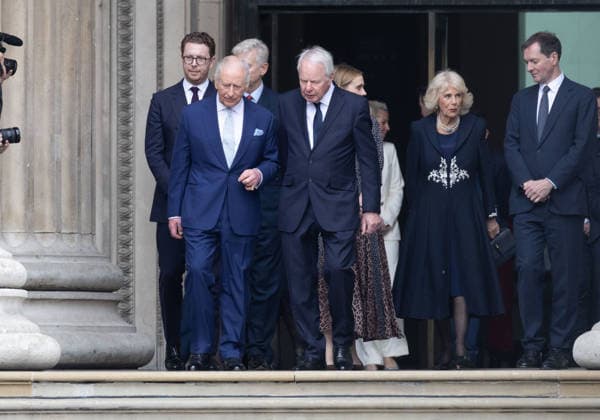 April 21, 2026, London, England, United Kingdom: King CHARLES III is seen with the Chair of the Queen Elizabeth Memorial Committee ROBIN JARVIN after a visit to the British Museum to view the final design for the Queen Elizabeth Memorial. London United Kingdom  - ZUMAs262 20260421_zip_s262_010 Copyright: xTayfunxSalcix