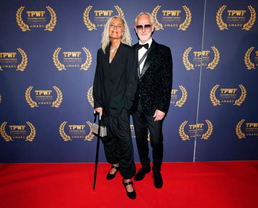 GÖTEBORG, SWEDEN 20260421 Carina Svenningsson and Uno Svenningsson arrive at The Perfect World Foundation Award gala at the Stock Exchange in Gothenburg GÖTEBORG SWEDEN x9200x  Copyright: xBjörnxLarssonxRosvall TTx THE PERFECT WORLD FOUNDATION AWARD 2026 tv4SuSfXJsQ