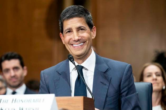 April 21, 2026, Washington, District Of Columbia, USA: KEVIN WARSH, nominee to be a Member and Chairman of the Board of Governors of the Federal Reserve System, speaking at a hearing of the Senate Banking, Housing, and Urban Affairs committee at the U.S. Capitol in Washington, D.C. Washington USA - ZUMAb161 20260421_aap_b161_029 Copyright: xMichaelxBrochsteinx