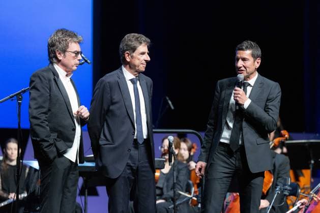 2nd World AI Film Festival Opening Ceremony - Cannes Jean-Michel JArre, Charles-Ange Ginesy, David Lisnard attend the 2nd World AI Film Festival (WAIFF) opening ceremony at the Palais des Festivals in Cannes. France on April 21, 2026. Photo by Shootpix ABACAPRESS.COM Cannes France  Copyright: xShootpix ABACAx