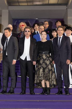 2nd World AI Film Festival Opening ceremony photocall - Cannes David Lisnard, mayor of Cannes, Jean-Michel Jarre, Gong Li, Charles-Ange Ginesy attend the 2nd World AI Film Festival (WAIFF) opening ceremony photocall at the Palais des Festivals in Cannes, France on April 21, 2026. Photo by Shootpix ABACAPRESS.COM Cannes France  Copyright: xShootpix ABACAx