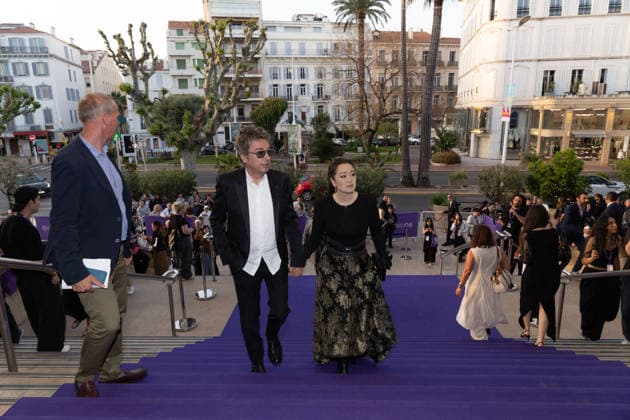 2nd World AI Film Festival Opening ceremony photocall - Cannes Jean-Michel Jarre, Gong Li attend the 2nd World AI Film Festival (WAIFF) opening ceremony photocall at the Palais des Festivals in Cannes, France on April 21, 2026. Photo by Shootpix ABACAPRESS.COM Cannes France  Copyright: xShootpix ABACAx