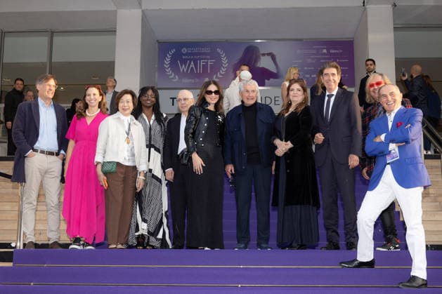 2nd World AI Film Festival Opening ceremony photocall - Cannes Agnès Jaoui, President of the Jury, Elsa Zylberstein, Claude Lelouch, Charles-Ange Ginesy and Jury members attend the 2nd World AI Film Festival (WAIFF) opening ceremony photocall at the Palais des Festivals in Cannes, France on April 21, 2026. Photo by Shootpix ABACAPRESS.COM Cannes France  Copyright: xShootpix ABACAx