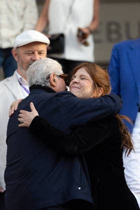 2nd World AI Film Festival Opening ceremony photocall - Cannes Claude Lelouch, Agnès Jaoui attend the 2nd World AI Film Festival (WAIFF) opening ceremony photocall at the Palais des Festivals in Cannes, France on April 21, 2026. Photo by Shootpix ABACAPRESS.COM Cannes France  Copyright: xShootpix ABACAx
