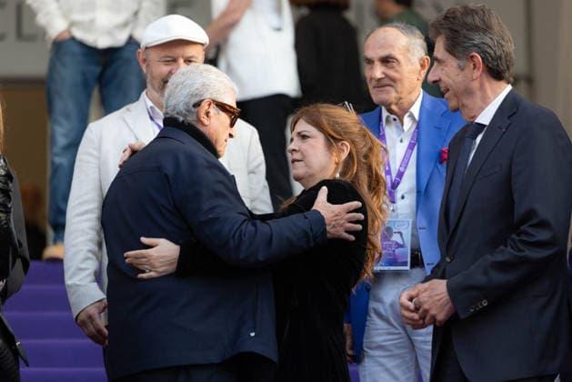 2nd World AI Film Festival Opening ceremony photocall - Cannes Elsa Zylberstein, Claude Lelouch, and Agnès Jaoui attending the 2nd World AI Film Festival (WAIFF) opening ceremony photocall at the Palais des Festivals in Cannes, France on April 21, 2026. Photo by Shootpix ABACAPRESS.COM Cannes France  Copyright: xShootpix ABACAx