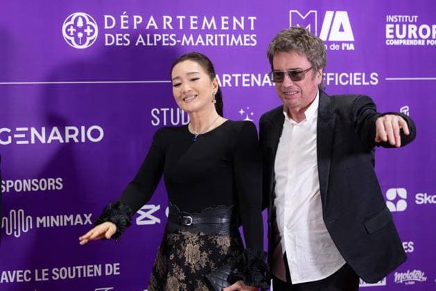 2nd World AI Film Festival Opening ceremony photocall - Cannes Jean-Michel Jarre, Gong Li attend the 2nd World AI Film Festival (WAIFF) opening ceremony photocall at the Palais des Festivals in Cannes, France on April 21, 2026. Photo by Shootpix ABACAPRESS.COM Cannes France  Copyright: xShootpix ABACAx