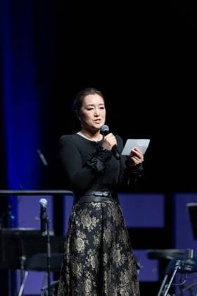 2nd World AI Film Festival Opening Ceremony - Cannes Gong Li, President of the WAIFF 2026, opens the 2nd World AI Film Festival (WAIFF) during the opening ceremony at the Palais des Festivals in Cannes. France on April 21, 2026. Photo by Shootpix ABACAPRESS.COM Cannes France  Copyright: xShootpix ABACAx