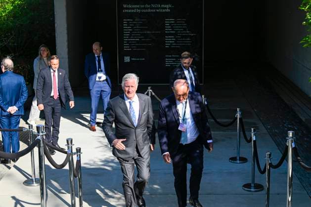 Interregional Royal Visit to WalloniaFlanders 2026 KRUISEM, BELGIUM - APRIL 22: King Philippe of Belgium pictured visiting Renson during the first Interregional Royal Visit to WalloniaFlanders on April 22, 2026 in Kruisem, Belgium, 22 04 2026 Kruisem Belgium  Copyright: xPhilipxReynaersx