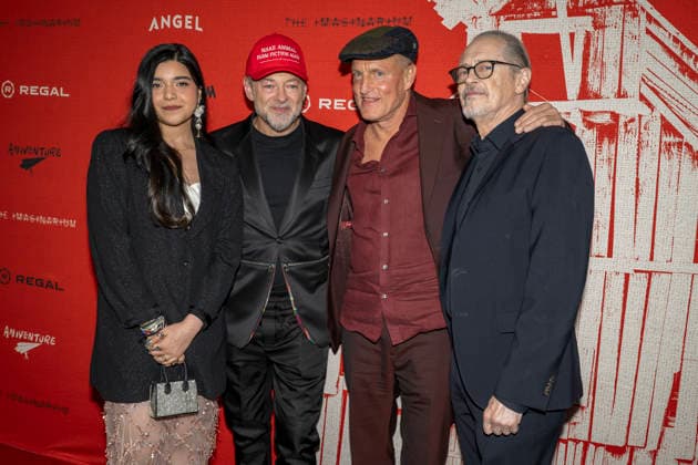 April 21, 2026, New York, New York, USA: IMAN VELLANI, ANDY SERKIS, WOODY HARRELSON and STEVE BUSCEMI attend the Animal Farm Premiere at Regal Theater in New York. 21 April 2026 New York USA  - ZUMAa265 20260421_zep_a265_080 Copyright: xEricxAcquayex