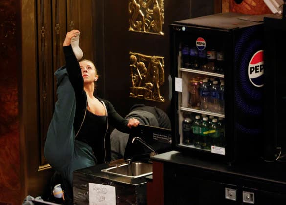 Dancers warm up in the Grand Foyer at Radio City Music Hall before auditioning at the Rockettes open call auditions at Radio City Music Hall in New York City on Wednesday, April 22, 2026. Dancers attending the audition will be considered for a spot on the Rockettes line in the 2026 Christmas Spectacular Starring the Radio City Rockettes and for an invitation to participate in the company s no-fee dancer development.programming this summer which serves as the Rockettes main talent pipeline.  NYP20260422122 JohnxAngelillo