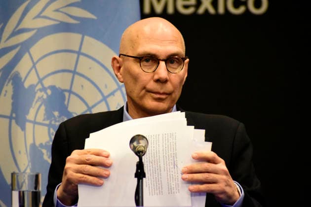 UN High Commissioner for Human Rights Volker Türk Visits Mexico UN High Commissioner for Human Rights Volker Turk speaks during press conference as part of his working visit to Mexico at the Spain-Mexico Cultural center. on April 22, 2026, in Mexico City, Mexico. (Photo by Luis Barron Eyepix Group) Copyright: xLuisxBarronx xEyepixxGroupx LB_22042026_181352