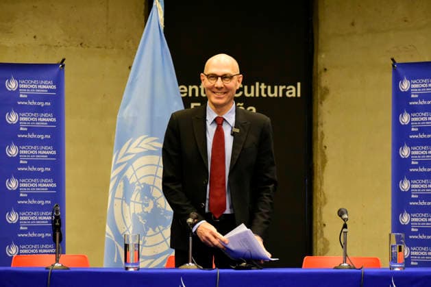 UN High Commissioner for Human Rights Volker Turk speaks during press conference as part of his working visit to Mexico at the Spain-Mexico Cultural center. on April 22, 2026, in Mexico City, Mexico. Mexico City Mexico - ZUMAe321 20260422_zia_e321_059 Copyright: xLuisxBarronx
