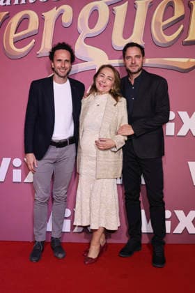 Los Encantos del Sinverguenza Red Carpet (L-R) Juan Jose Cardona, Nancy Molano and Manolo Cardona attend the red carpet for ˜Los Encantos del Sinverguenza™ tv series at Videocine. on April 22, 2026 in Mexico City, Mexico. (Photo by Yamak Perea Eyepix Group) Copyright: xYamakxPerea xEyepixxGroupx YP_22042026_181430