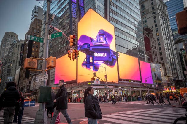 Roku in New York Advertising for Roku in Times Square in New York on Wednesday, April 22, 206. (  RichardxB.xLevine