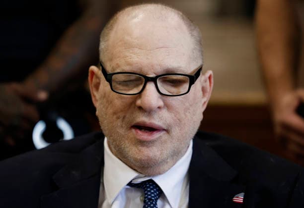 Former Hollywood film producer Harvey Weinstein appears in Manhattan Supreme Court for his retrial in New York City on Thursday, April 23, 2026 The retrial of Weinstein for a rape charge on which a jury was previously deadlocked began on April 14. He will remain imprisoned for other offenses regardless of the verdict. Weinstein is accused of the third-degree rape of Jessica Mann, who starred in the 2015 romantic comedy This Isn t Funny.  NYP20260423904 JOHNxANGELILLO