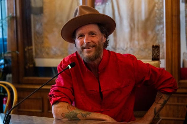 April 23, 2026, Rome, Rm, Italy: Roberto Gualtieri, mayor of Rome, hosts singer-songwriter Jovanotti at the Campidoglio for the presentation of the cycling tour that will include all the stages of the Jova Summer Party 2026. JOVANOTTI during the press conference. Rome Italy - ZUMAg256 20260423_znp_g256_010 Copyright: xMarcoxDixGianvitox