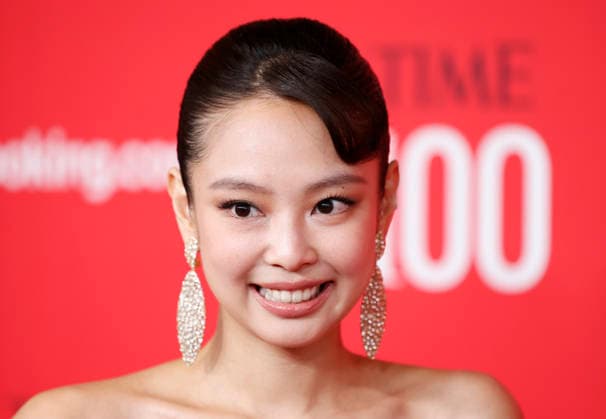 JENNIE arrives on the red carpet at the 2026 TIME 100 Gala at Frederick P. Rose Hall, Home of Jazz at Lincoln Center, in New York City on Thursday, April 23, 2025.  NYP20260423301 JOHNxANGELILLO