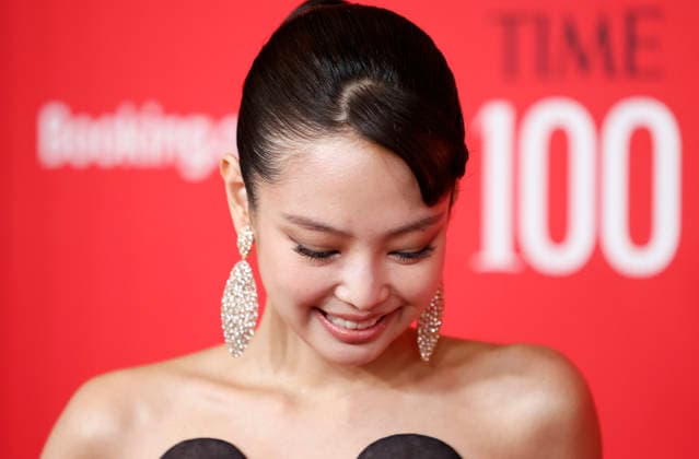 JENNIE arrives on the red carpet at the 2026 TIME 100 Gala at Frederick P. Rose Hall, Home of Jazz at Lincoln Center, in New York City on Thursday, April 23, 2025.  NYP20260423368 JOHNxANGELILLO