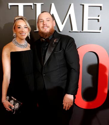 Luke Combs and Nicole Combs arrive on the red carpet at the 2026 TIME 100 Gala at Frederick P. Rose Hall, Home of Jazz at Lincoln Center, in New York City on Thursday, April 23, 2025.  NYP20260423364 JOHNxANGELILLO