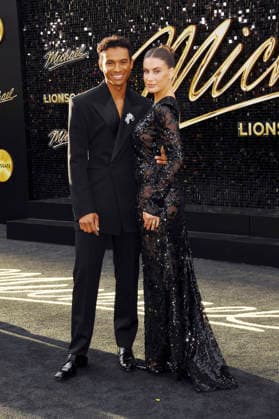 Jaafar Jackson und Maddie Simpson bei der Premiere des Kinofilms Michael im Dolby Theatre. Los Angeles, 20.04.2026