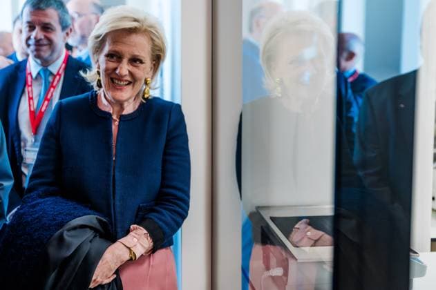 Princess Astrid of Belgium pictured during the inauguration of the new gene therapy site at the Braine l Alleud campus of biopharmaceutical company UCB, in Braine-L alleud, Friday 24 April 2026.  EMILExWINDAL 171824296