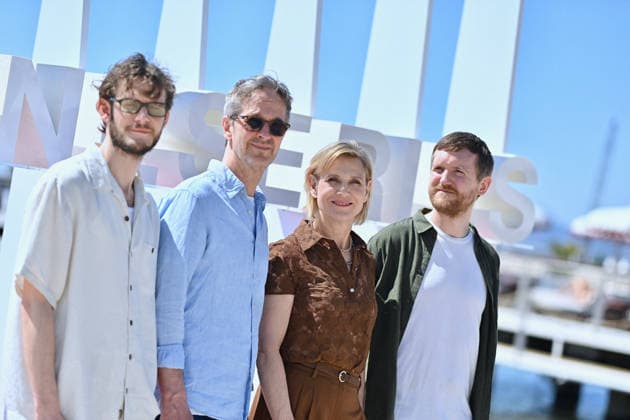 9th Cannes Series - Harvest Photocall. FC CANNES, FRANCE - APRIL 24 Simon Bennebjerg, Lars Brygmann, Charlotte Fich and Elliott Crosset Hove attends the Harvest Photocall at the 9th Canneseries International Festival on April 24, 2026 in Cannes, France.. Photo by Franck Castel ABACAPRESS.COM Cannes France  Copyright: xCastelxFranck ABACAx