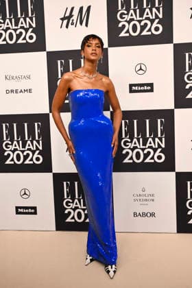 STOCKHOLM, SWEDEN 20260424 Malaika Holmén arrives at the Elle gala at the Grand Hotel on Friday STOCKHOLM SWEDEN x10080x  Copyright: xFredrikxSandberg TTx ELLE GALAN 2026 H0w0OcgOyGg