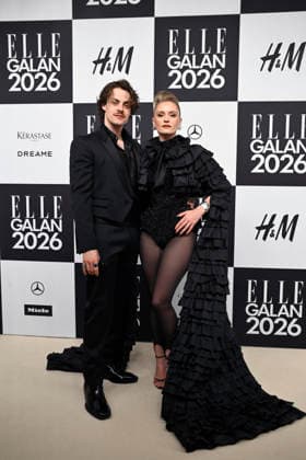 STOCKHOLM, SWEDEN 20260424 Herman Tommeraas and Alicia Agneson arrive at the Elle gala at the Grand Hotel on Friday STOCKHOLM SWEDEN x10080x  Copyright: xFredrikxSandberg TTx ELLE GALAN 2026 BAIKCvAina0