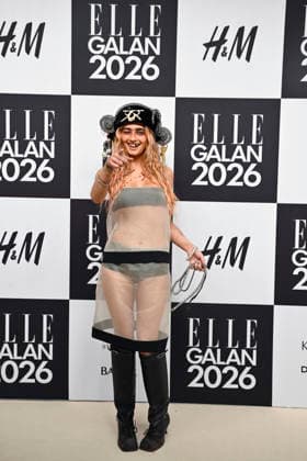 STOCKHOLM, SWEDEN 20260424 Yaeger arrives at the Elle gala at the Grand Hotel on Friday STOCKHOLM SWEDEN x10080x  Copyright: xFredrikxSandberg TTx ELLE GALAN 2026 955dBvU1PVU
