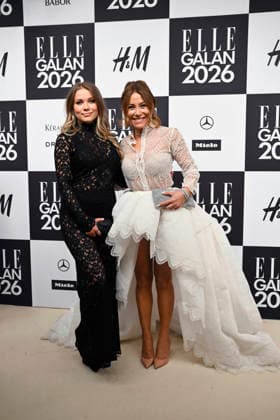 STOCKHOLM, SWEDEN 20260424 Tilde de Paula Eby with daughter Naemi arrives at the Elle gala at the Grand Hotel on Friday STOCKHOLM SWEDEN x10080x  Copyright: xFredrikxSandberg TTx ELLE GALAN 2026 R2i_TgS4CVM