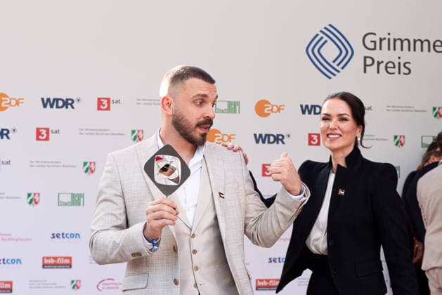 Edin Hasanovic, Melika Foroutan, Grimme-Preis 2026: Prominenz und starke Bilder von der Gala in Marl 7aIMG: 0555519 Grimme-Preis 2026: Prominenz und starke Bilder von der Gala in MarlNordrhein-Westfalen, Marl, Deutschland Copyright: 7aktuell.dex xMarcxGruber 0555519 20260424_7a_grimme26_555519