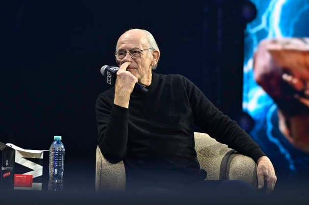 April 24, 2026, Mexico City, Ciudad de Mexico, Mexico: Christopher Lloyd speaks during a keynote address as part of pop culture festival CCXP Comic Con Experience at Centro Banamex on April 24, 2026 in Mexico City, Mexico. Mexico City Mexico - ZUMAe321 20260424_zea_e321_121 Copyright: xCarlosxTischlerx