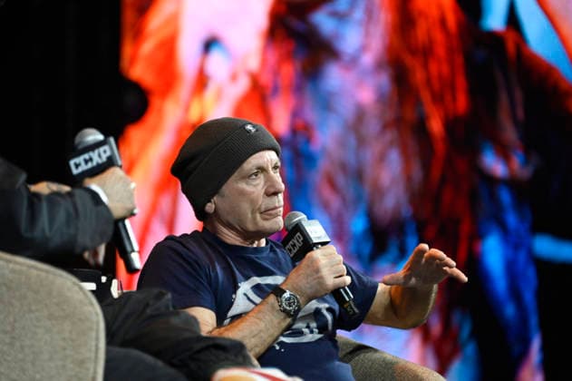 April 24, 2026, Mexico City, Ciudad de Mexico, Mexico: Bruce Dickinson speaks a keynote address as part of pop culture festival CCXP Comic Con Experience at Centro Banamex on April 24, 2026 in Mexico City, Mexico. Mexico City Mexico - ZUMAe321 20260424_zea_e321_078 Copyright: xCarlosxTischlerx