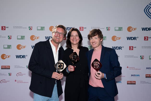 Carl Gierstorfer, Laura Salm-Reifferscheidt, Ronald Rist, Grimme-Preis 2026: Prominenz und starke Bilder von der Gala in Marl - Grimme-Preis 2026: Prominenz und starke Bilder von der Gala in MarlNordrhein-Westfalen, Marl, Deutschland Copyright: 7aktuell.dex xMarcxGruber 20260424_GrimmePreisMarl-064