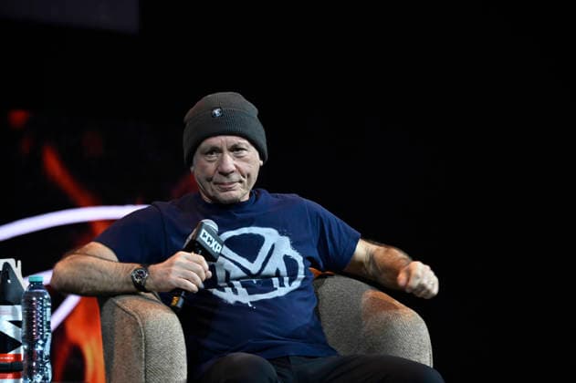 April 24, 2026, Mexico City, Ciudad de Mexico, Mexico: Bruce Dickinson speaks a keynote address as part of pop culture festival CCXP Comic Con Experience at Centro Banamex on April 24, 2026 in Mexico City, Mexico. Mexico City Mexico - ZUMAe321 20260424_zea_e321_040 Copyright: xCarlosxTischlerx