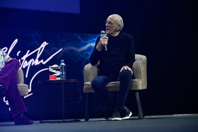 April 24, 2026, Mexico City, Ciudad de Mexico, Mexico: Christopher Lloyd speaks during a keynote address as part of pop culture festival CCXP Comic Con Experience at Centro Banamex on April 24, 2026 in Mexico City, Mexico. Mexico City Mexico - ZUMAe321 20260424_zea_e321_037 Copyright: xCarlosxTischlerx