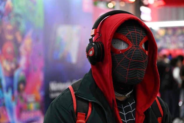 April 24, 2026, Mexico City, Ciudad de Mexico, Mexico: A person disguised as Spider-Man looks on during the pop culture festival CCXP Comic Con Experience at Centro Banamex on April 24, 2026 in Mexico City, Mexico. Mexico City Mexico - ZUMAe321 20260424_zea_e321_034 Copyright: xCarlosxTischlerx