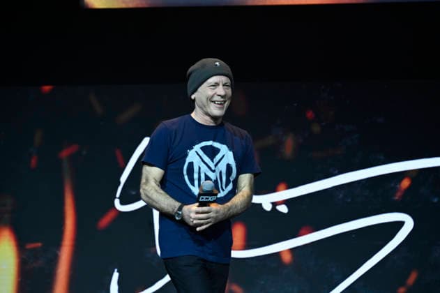 April 24, 2026, Mexico City, Ciudad de Mexico, Mexico: Bruce Dickinson attends a keynote address as part of pop culture festival CCXP Comic Con Experience at Centro Banamex on April 24, 2026 in Mexico City, Mexico. Mexico City Mexico  - ZUMAe321 20260424_zea_e321_011 Copyright: xCarlosxTischlerx