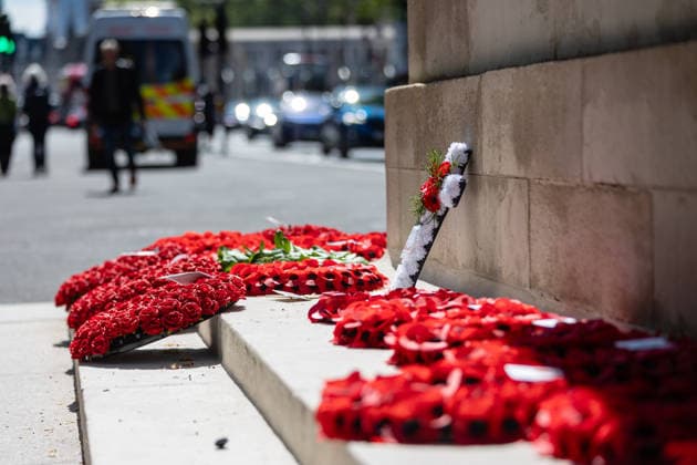 HRH Princess of Wales attends Anzac Day Commemorations at the Cenotaph, London, UK 25 April 2026 Wreaths laid at the Cenotaph, London, UK, on 25 April 2026, for the Anzac Day commemorative service. Anzac Day has been observed in London since King George V attended the first service at Westminster Abbey in 1916 to mark the anniversary of the landings at Gallipoli, and has since become an important moment to commemorate all Australians and New Zealanders who have lost their lives in conflict., Credit:Pete Speller Avalon  Copyright: xPetexSpellerx xAvalonx 1094261638