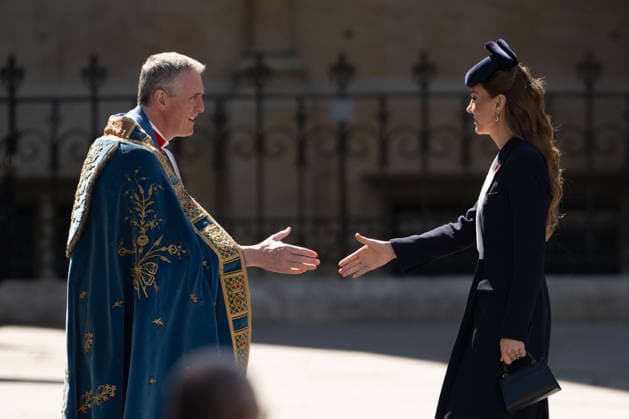 Anzac Day commemoration ceremony held in UK LONDON, UNITED KINGDOM - APRIL 25: Catherine Elizabeth Middleton (R), Princess of Wales attends a memorial ceremony held to mark Anzac Day at Westminster Abbey, in London, the capital of United Kingdom, on April 25, 2026. Rasid Necati Aslim Anadolu London United Kingdom. Editorial use only. Please get in touch for any other usage.  Copyright: x2026xAnadoluxRasidxNecatixAslimx