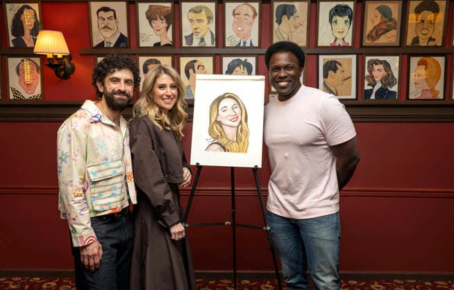 April 24, 2026, New York, Ny, United States: Brandon Uranowitz, Caissie Levy and Joshua Henry at Caissie Levy joins the legendary wall of caricatures at Sardi s. Held at SardiÃ¢â‚¬â ¢s in New York. Zuma Press April 24, 2026. New York United States - ZUMAp281 20260424_zea_p281_057 Copyright: xPhotoxImagexPressx