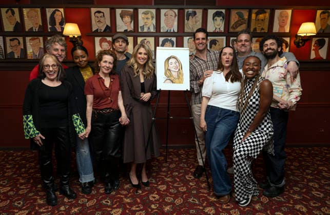 April 24, 2026, New York, Ny, United States: Trip Cullman, Adrienne Warren, Caissie Levy and Brandon Uranowitz at Caissie Levy joins the legendary wall of caricatures at Sardi s. Held at SardiÃ¢â‚¬â ¢s in New York. Zuma Press April 24, 2026. New York United States  - ZUMAp281 20260424_zea_p281_032 Copyright: xPhotoxImagexPressx