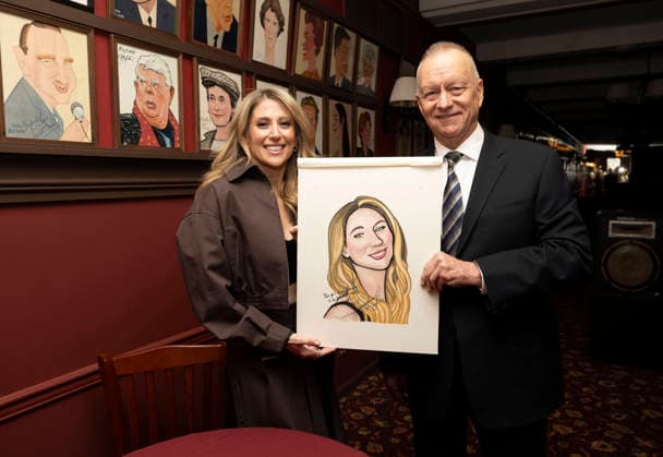 April 24, 2026, New York, Ny, United States: Caissie Levy and Max Klimavicius at Caissie Levy joins the legendary wall of caricatures at Sardi s. Held at SardiÃ¢â‚¬â ¢s in New York. Zuma Press April 24, 2026. New York United States - ZUMAp281 20260424_zea_p281_043 Copyright: xPhotoxImagexPressx