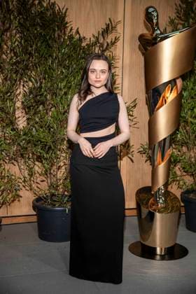 ABB FILMPREISABEND- Lena Urzendowsky zu Gast auf dem Nominiertenabend zum DEUTSCHEN FILMPREISES 2026 in der Landesvertretung Nordrhein-Westfalen am 25.04.2026 in Berlin Berlin Deutschland