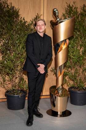 ABB FILMPREISABEND- Leonhard Kunz zu Gast auf dem Nominiertenabend zum DEUTSCHEN FILMPREISES 2026 in der Landesvertretung Nordrhein-Westfalen am 25.04.2026 in Berlin Berlin Deutschland