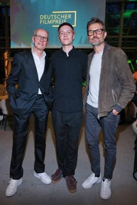 Deutscher Filmpreis, Nominiertenabend Herman Weigel, Bruno Alexander, Simon Verhoeven Nominiertenabend, Deutscher Filmpreis, Landesvertretung Nordrhein-Westfalen, Berlin Datum: 25.04.2026