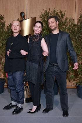 Deutscher Filmpreis, Nominiertenabend Vladislav Ogay, Tatiana Dolmatovskaya, David Almeida-Ribeiro Nominiertenabend, Deutscher Filmpreis, Landesvertretung Nordrhein-Westfalen, Berlin Datum: 25.04.2026
