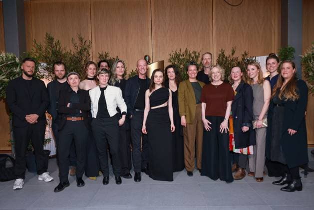 Deutscher Filmpreis, Nominiertenabend Team In die Sonne schauen, u.a. Lucas Schmidt, Lena Urzendowsky, Mascha Schilinski, Louise Peter, Claudia Geisler-Bading Nominiertenabend, Deutscher Filmpreis, Landesvertretung Nordrhein-Westfalen, Berlin Datum: 25.04.2026