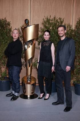 Deutscher Filmpreis, Nominiertenabend Vladislav Ogay, Tatiana Dolmatovskaya, David Almeida-Ribeiro Nominiertenabend, Deutscher Filmpreis, Landesvertretung Nordrhein-Westfalen, Berlin Datum: 25.04.2026