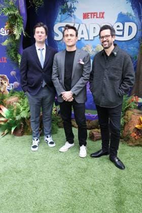 LOS ANGELES, CALIFORNIA - APRIL 26: John Whittington, Robert Snow and Christian Magalhaes at the Premiere of Netflix s Swapped at Netflix Tudum Theater on April 26, 2026 in Los Angeles, California. Credit: USA  - ZUMAa123 20260426_zaa_a123_050 Copyright: xAdMediax